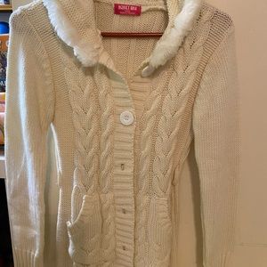 White wool cardigan